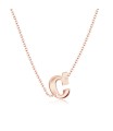 Silver Initial Letter Necklace G SPE-5547